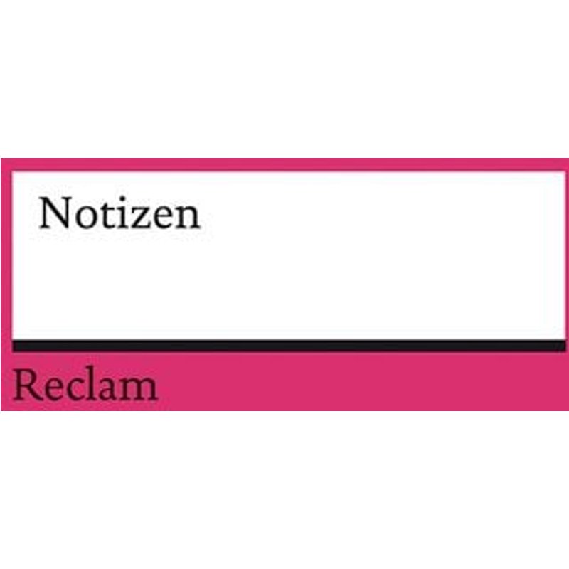 Reclam Notizbuch in Pink