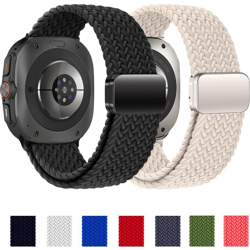 For Samsung Galaxy Watch Ultra Strap 47mm Accessories Magnetic Nylon Braided sport Bracelet Correa Galaxy Watch 7 Ultra Band