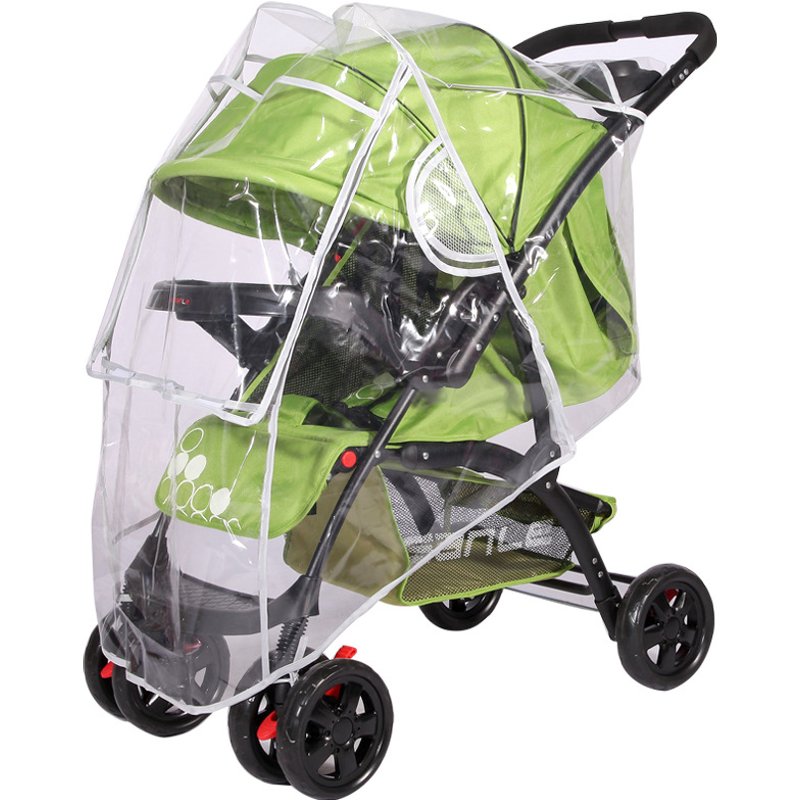 Stroller rain cover Stroller rain cover windscreen with zipper rain cover poncho