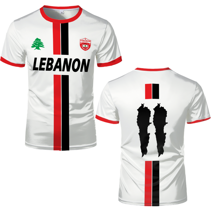 Lebanon Football Jersey T Shirts Adult & Kids Light Luxury Digital Printed Sports Soccer Uniforms Men's Lebanese Flag Clothing