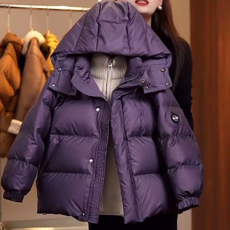 Mother & Kids Boys' Winter Padded Jacket With Hood - Warm Windproof Quilted Coat, Color Block Design, Soft Polyester Fill, For Kids 120-170cm