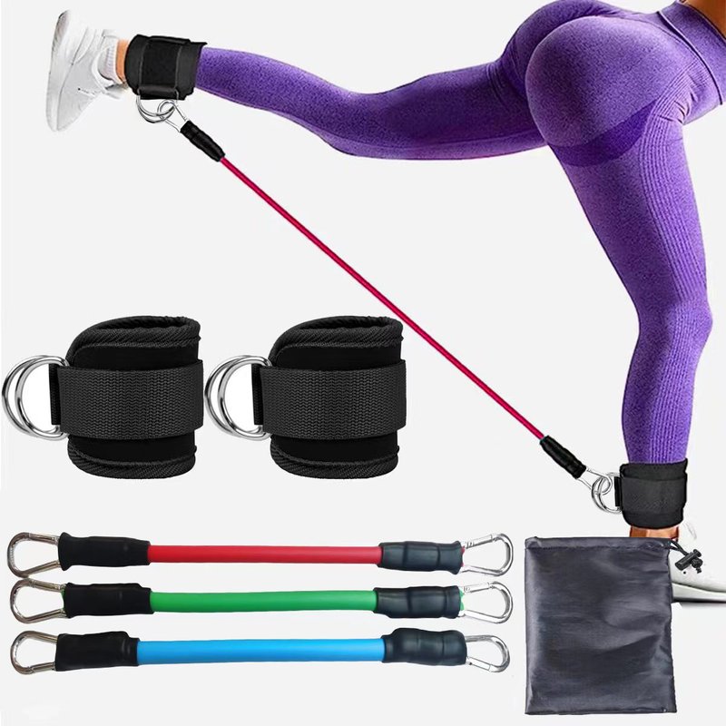 Fitness 2 Hip Leg Strap Barbell Rack Ankle Buckle Training Device