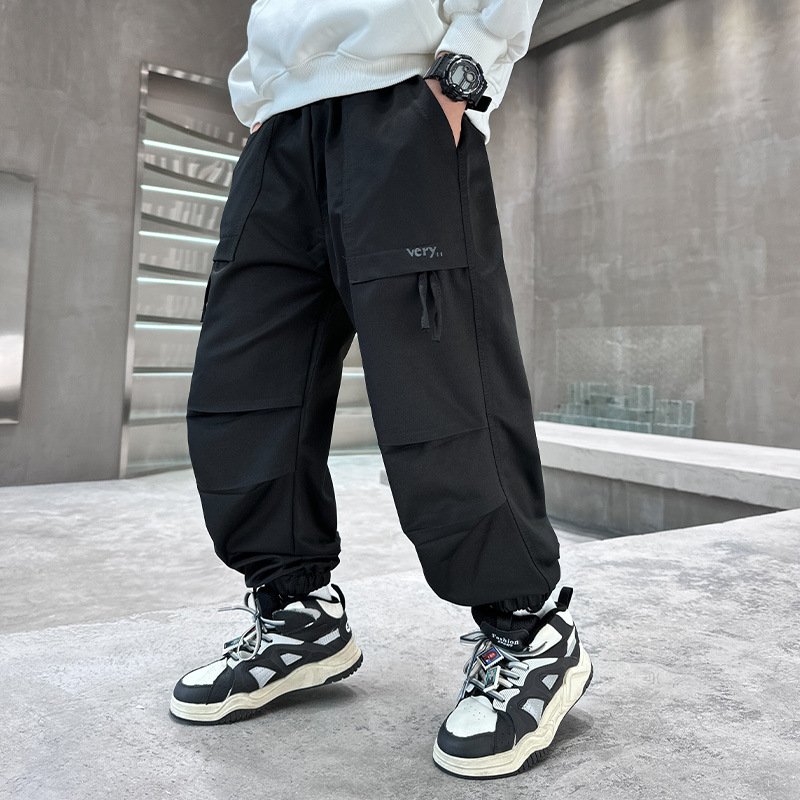 Kid's Clothing Boys Overalls Children's Clothing Boys Casual Pants Spring And Autumn Style Trend New Autumn Sports Trousers Children's Pants