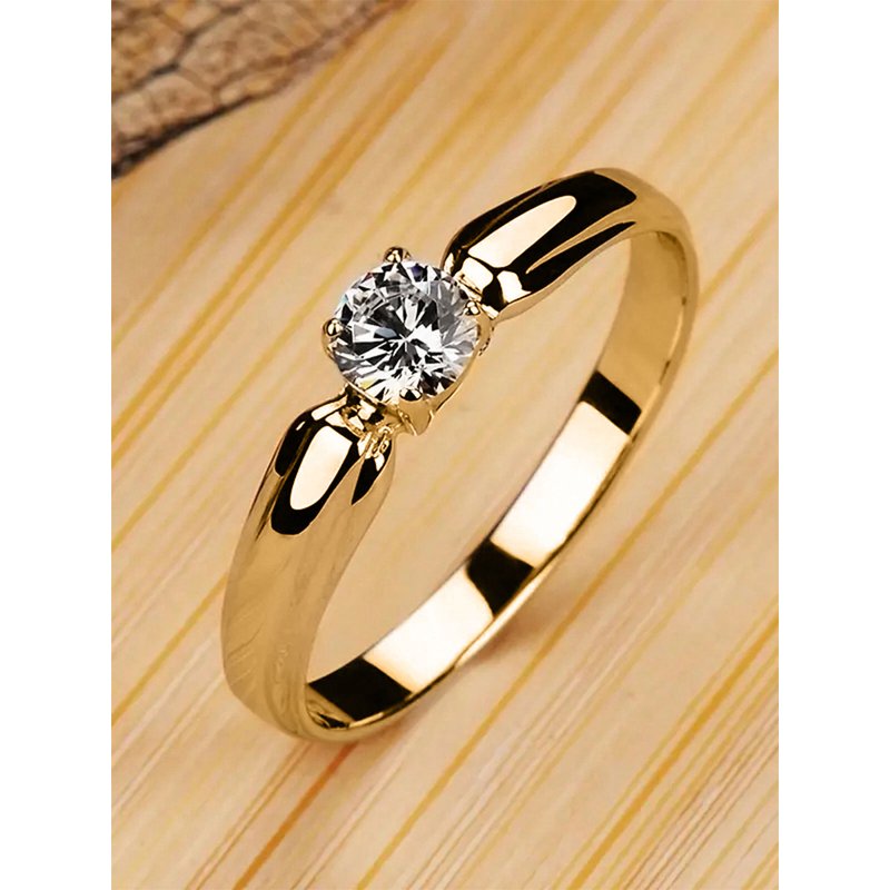 1 PC Luxury Cubic Zirconia Ring For Women For Valentine's Day Gift Wedding Anniversary Party Jewelry