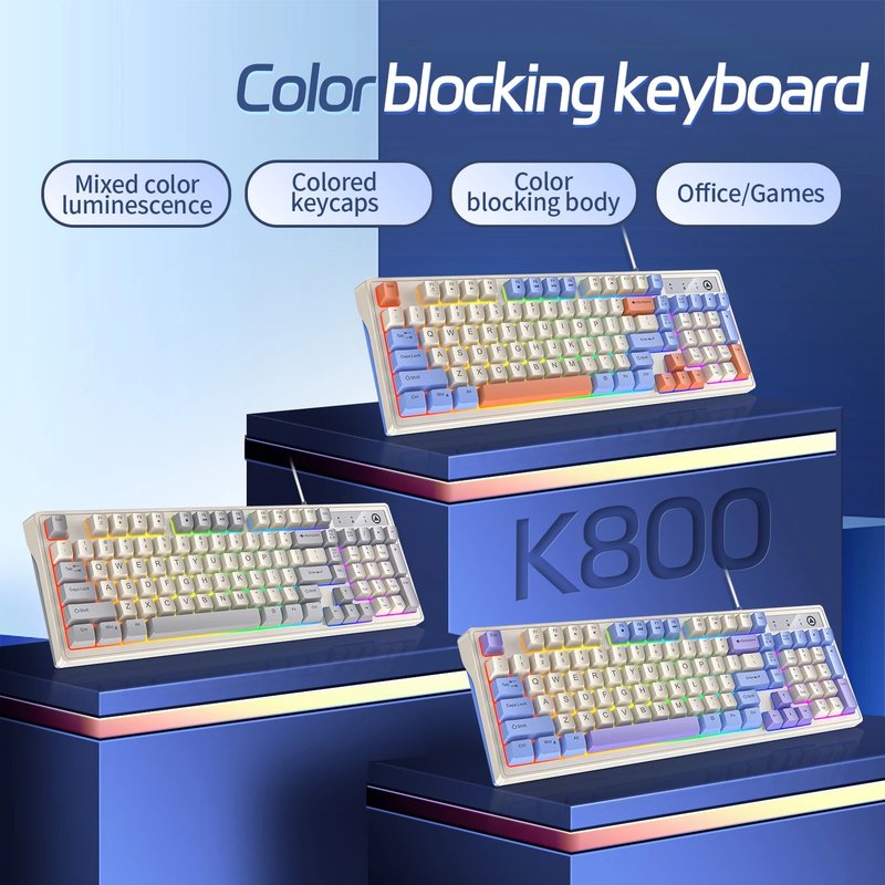 Keyboard Gaming Wired Laptop Desktops PC Computer Office Accessories Low Profile Gamer Keyboards Set