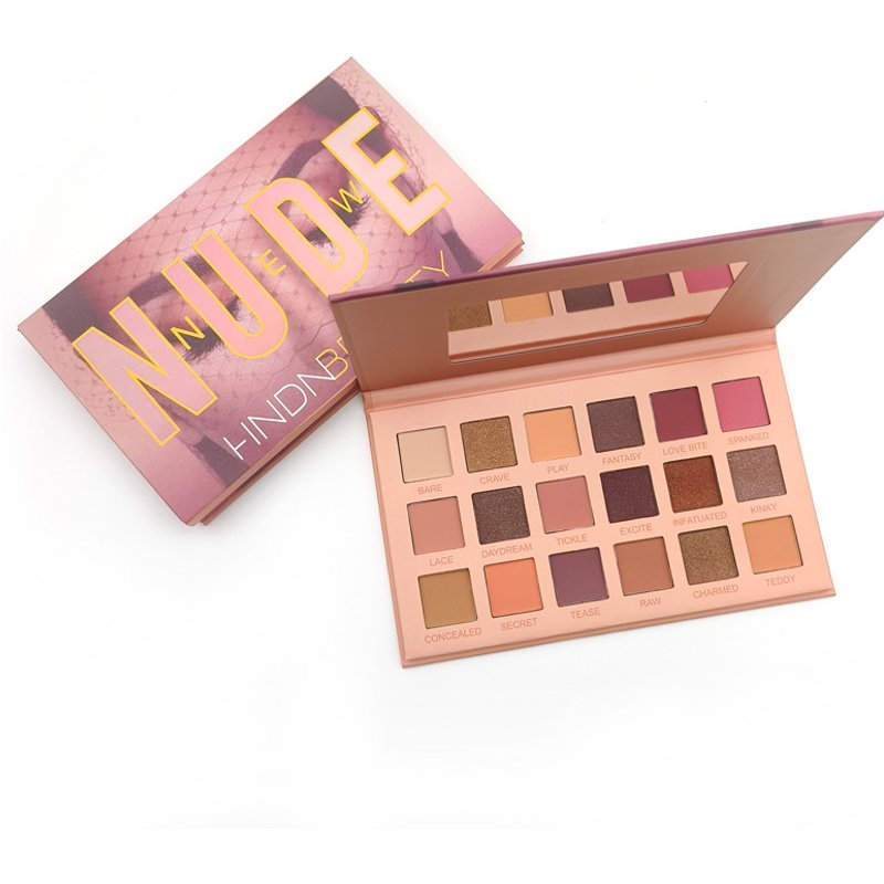 Internet Celebrity Same Style Huda 18 Color Desert Rose Eyeshadow Palette German British Niche Glitter Large Sequins NUDE