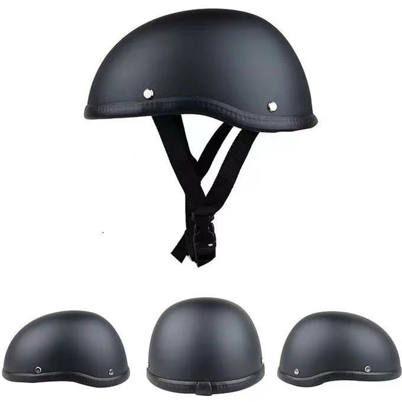 melon scoop helmet leather helmet knight summer helmet bicycle retro helmet men's half helmet summer riding helmet