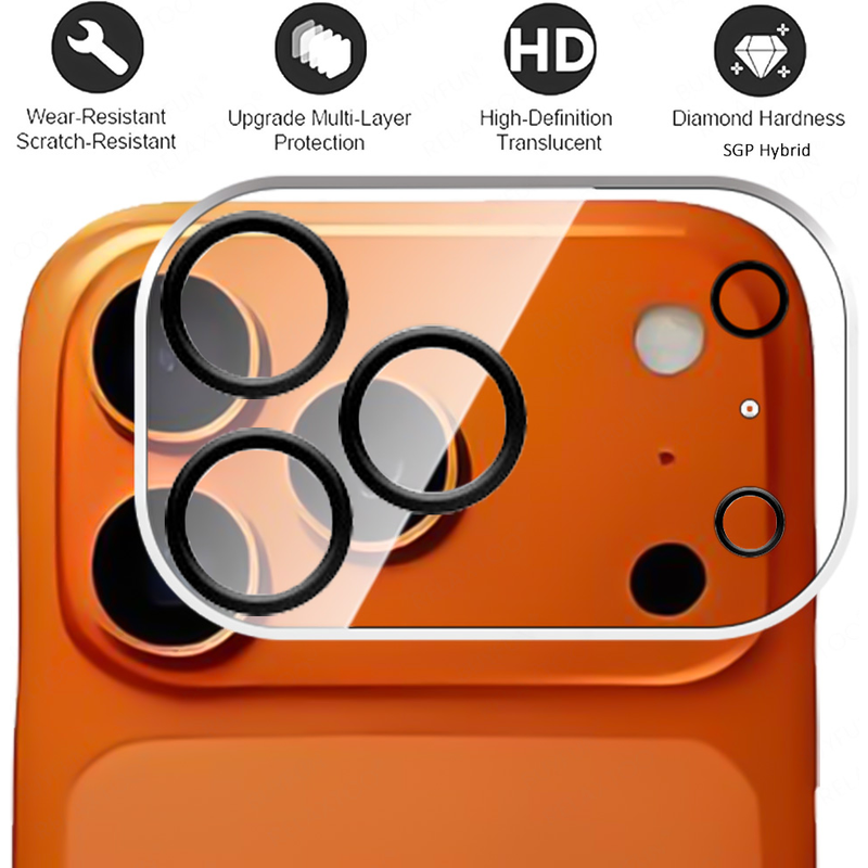 4-1Pcs 3D Camera Protection Pro Max Back Lens Protector For Iphone Air 17 Full Cover Tempered Glass