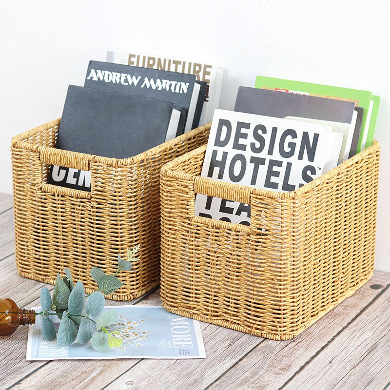 Handmade Creative Rattan Woven Household Daily Sundries Storage Basket Handmade Rattan Storage Basket