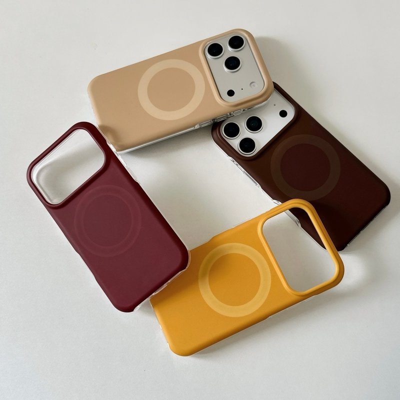 Magnetic Matte Solid Color Yellow Background, Suitable For IPhone15 Apple 16 Mobile Phone Case, All-inclusive Edge Women's 14promax