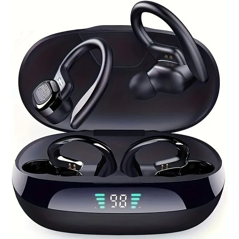 Wireless Earbuds Mic, In-Ear Headphones, Waterproof Earphones With LED Display, Mini Charging Case Headset For Android