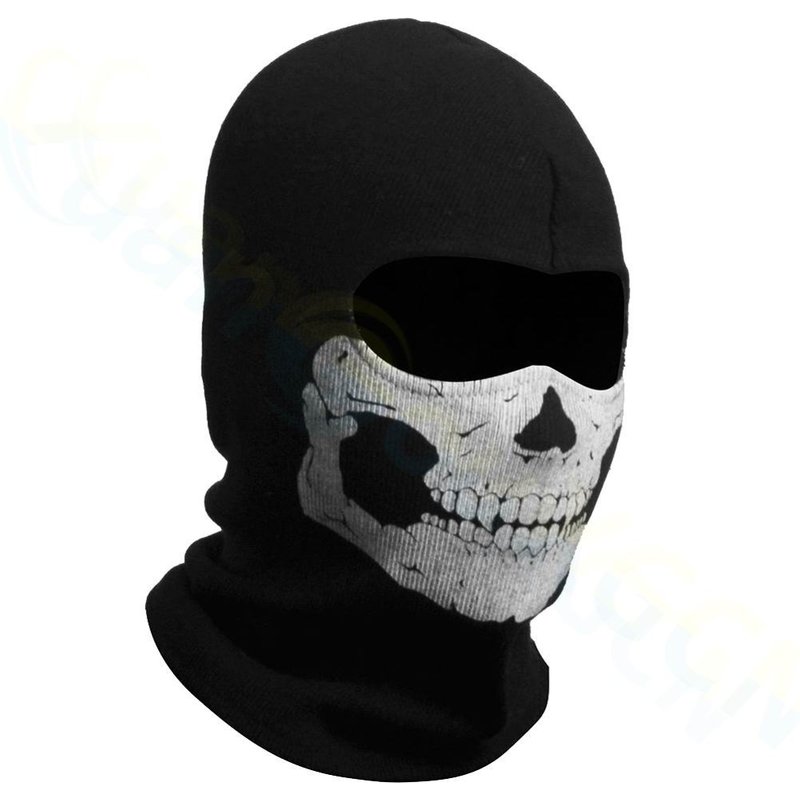 Motorcycle Balaclava Skull Print Moto Full Face Mask Windproof Skiing Head Neck Warmer Cycling Biker Hood Cap Men Helmet Liner