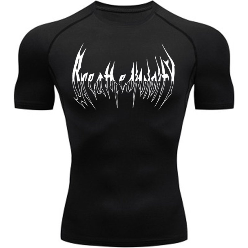 Compressed long sleeved shir, black -shir, men's muscle quick drying, finess clohing, sun proecion, and spors