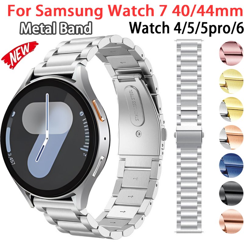 Metal Strap For Samsung Galaxy Watch 7 5 4 40mm 44mm Stainless Steel Band For Samsung Watch 6 43mm 47mm Business Bracelet Correa
