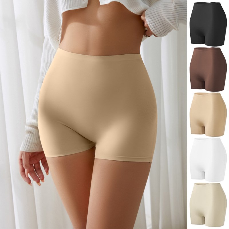Women's Seamless Cotton Safety Pants European American Style Anti-Exposure Comfortable Crotch Nude Feeling Outerwear Underwear