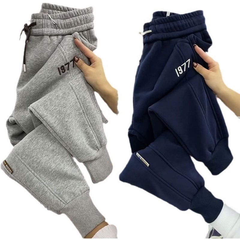 Men's Clothing Leggings Casual Pants Women's Loose Small Size Drawstring Embroidery Sports Sweatpants Trend