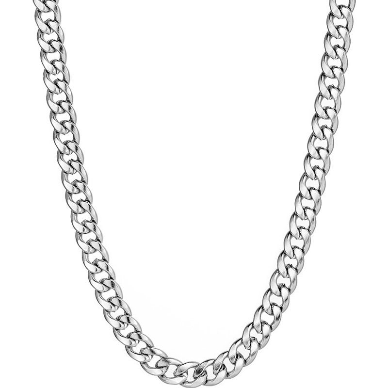 Stainless Hip Hop NK Men's Titanium Steel Cuban Simple Accessory Sweater Chain Niche Jewelry Necklace