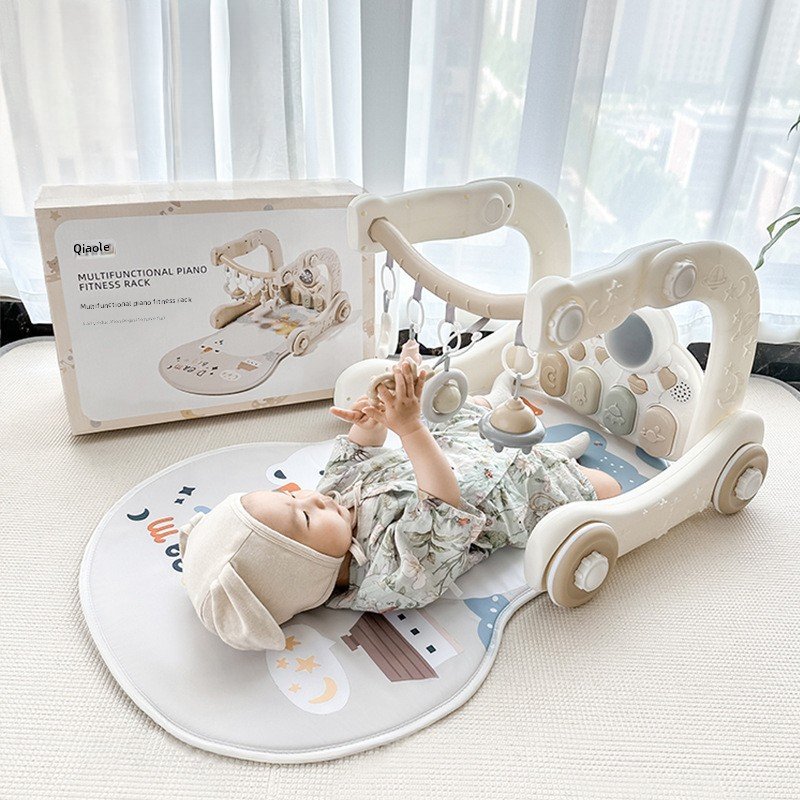 Qiao Le Bear Baby Pedal Piano Fitness Rack Walker 3 Months 6 Puzzle Early Education Newborn Toddler Baby Toys