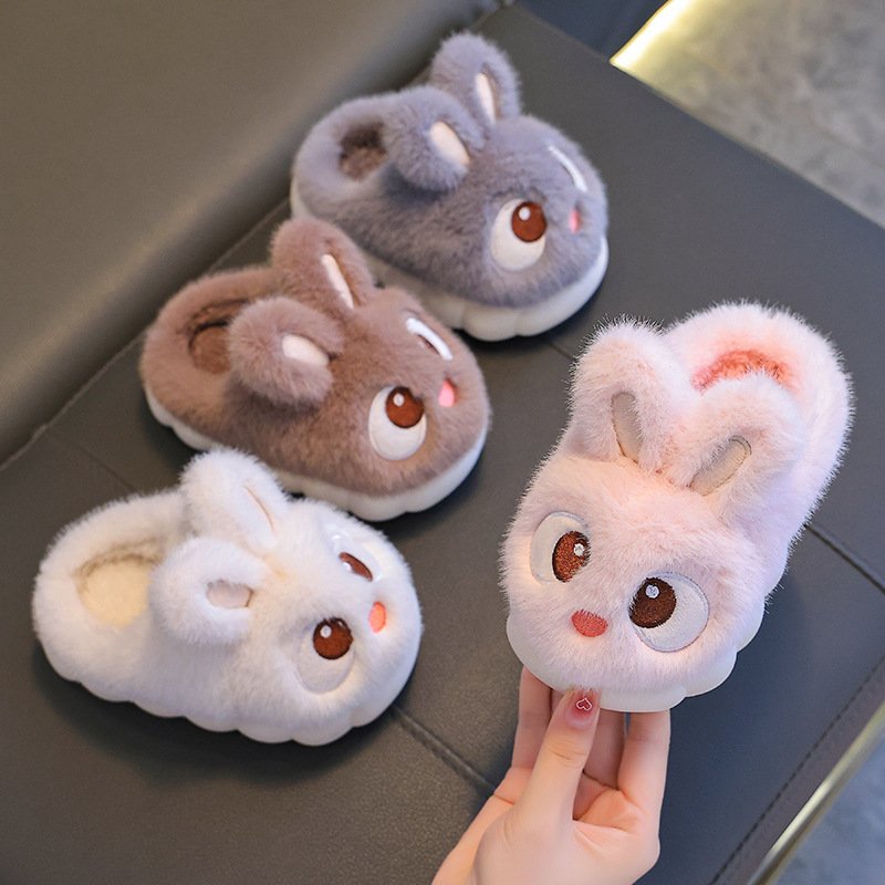 Kids' Winter Slippers – Cozy Plush Bunny Slippers With Non-Slip Sole For Boys & Girls (Sizes 24-41, Indoor/Outdoor Warmth)