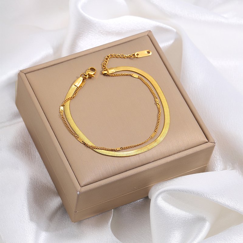 Casual Solid Color Titanium Steel Bracelets In Bulk