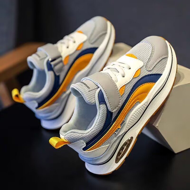 Boys' sports youth sneakers, spring 2023 new children's mesh soft soled boys' Forrest Gump shoes, running