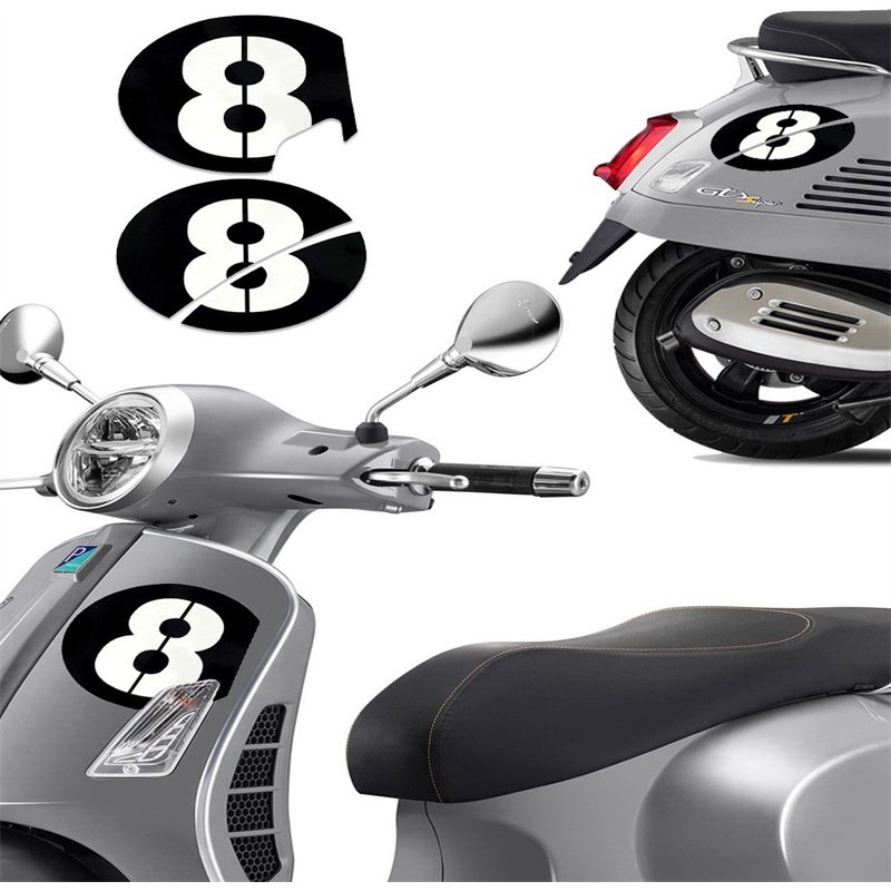 Suitable for Vespa Vespa car body modification GTS300 GTV no. 6 waterproof decals