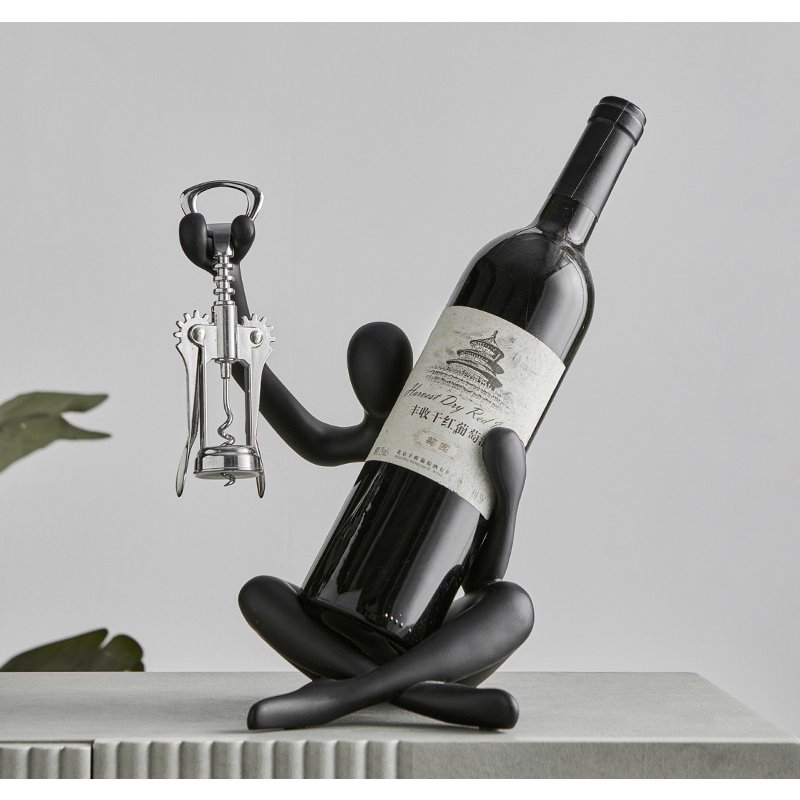 Home Decor Modern Simple Resin Hollow Figure Wine Rack Living Room Restaurant Home Furnishings Wine Cabinet Dining Sideboard Decoration