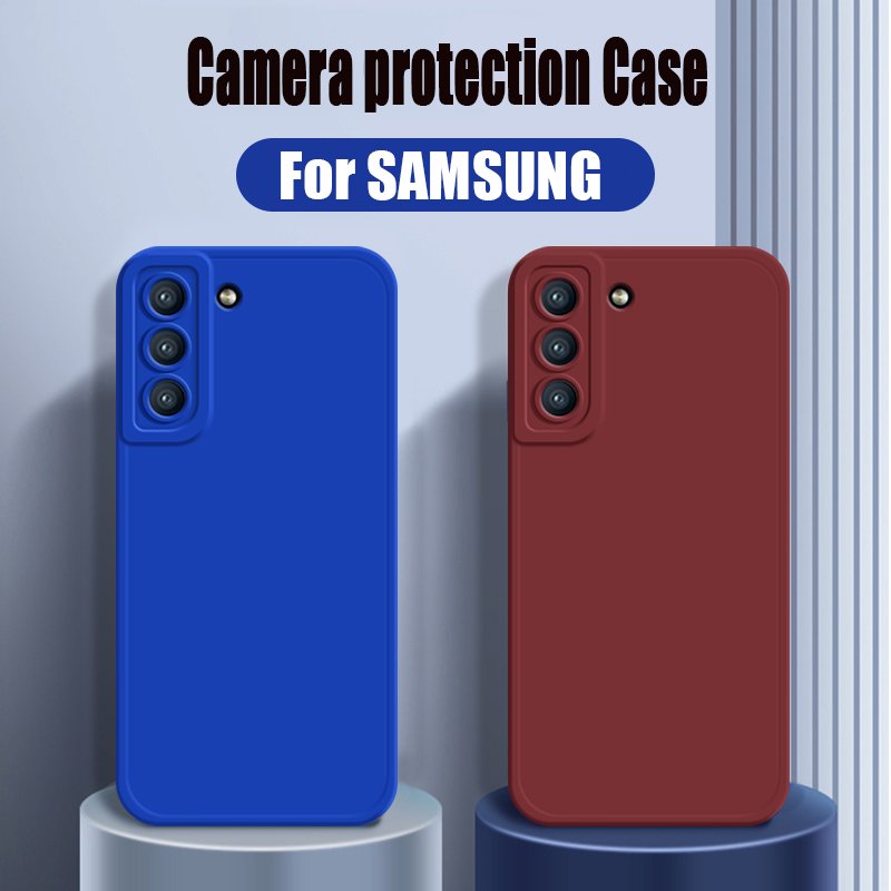 For Samsung S22 Ultra S21 FE S20 Plus A32 A72 A52 A52s A53 A73 A33 A13 5G Note 20 Ultra Matte Soft Shockproof Phone Case