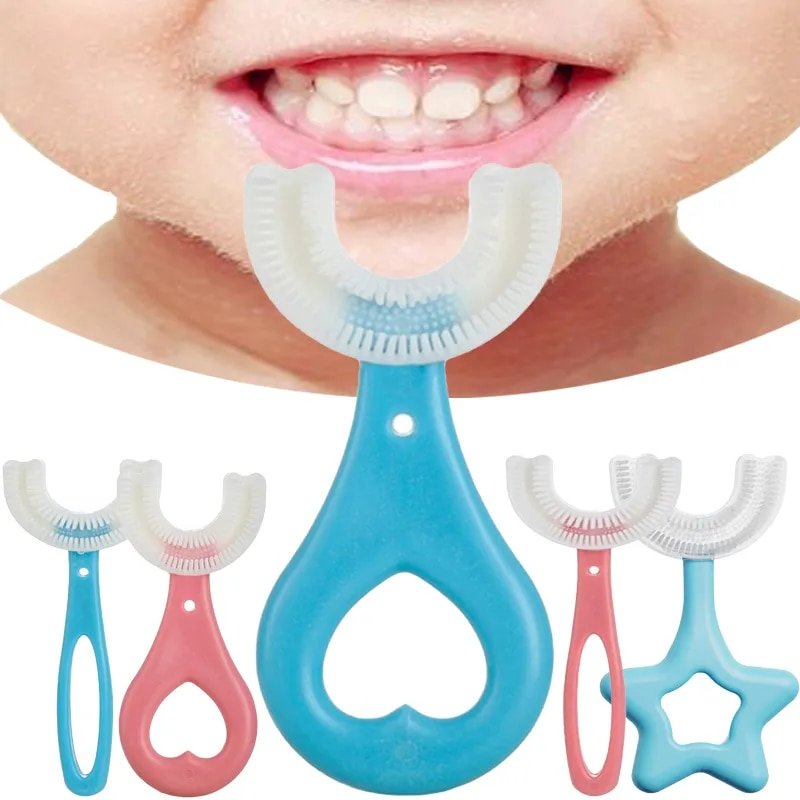 Toothbrush Children 360 Degree U-shaped Child Toothbrush Teethers Brush Silicone Kids Teeth Oral Care Cleaning Oral Hygiene
