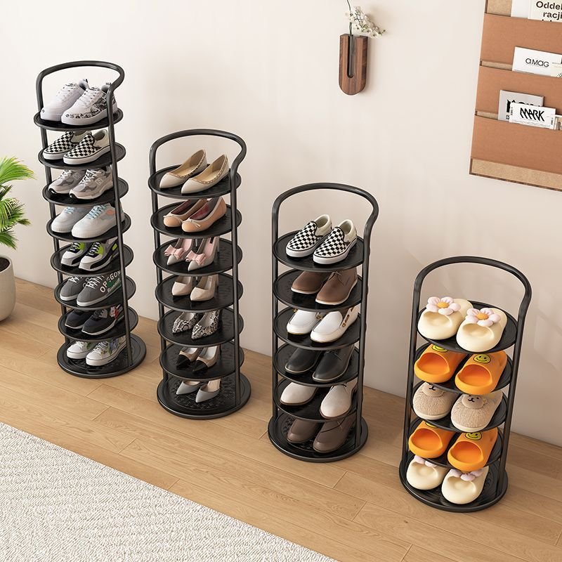 Simple Wrought Iron Shoe Rack For Home Indoor Small Dormitory Entrance Door With Multiple Storage Narrow Doorway Shoe Cabinet