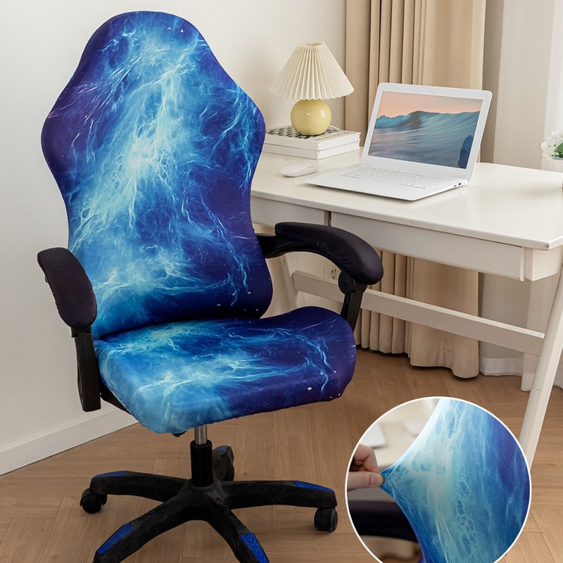 Premium Polyester Gaming Chair Cover – Stylish Printed Design, Universal Fit For Racing/Office Chairs (Anti-Slip & Dustproof)