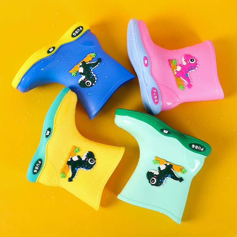Mother&Kids Water shoes Boys Summer rain shoes Girls cartoon light waders Children warm rain boots Children rubber shoes