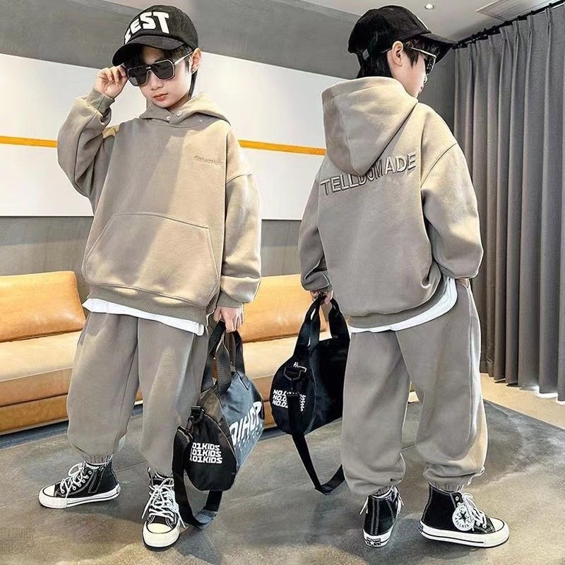 Korean Style Boys Autumn Suit Fashionable 2025 New Spring And Autumn Style Medium And Large Children Autumn Handsome And Fashionable Boy Trend