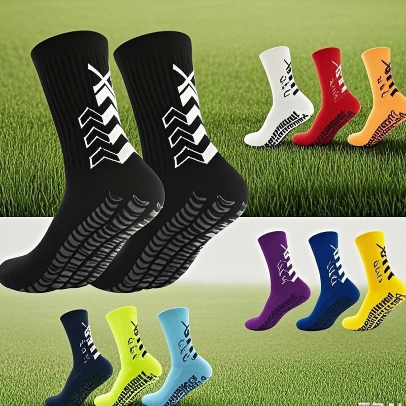 Sport Socks Mid Tube Non Slip Dotted Football Socks Mesh Breathable Cushioning Training Basketball Sports Socks