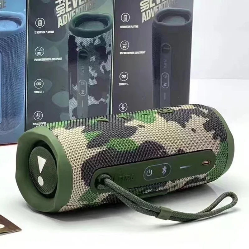 Flip 6 Portable Bluetooth Speaker Powerful Sound Bass PX7 Waterproof Camouflage Green Caixa De Som Music Box Flip6