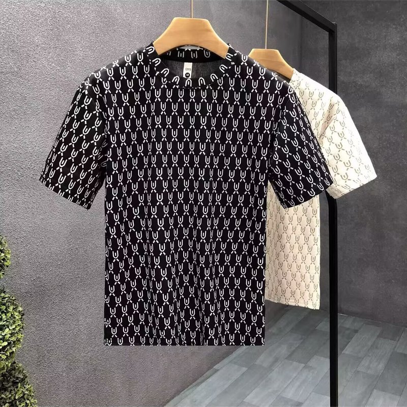Men's Clothing Handsome Street Style Short Sleeved T Shirt For Men New Summer High End Clothes