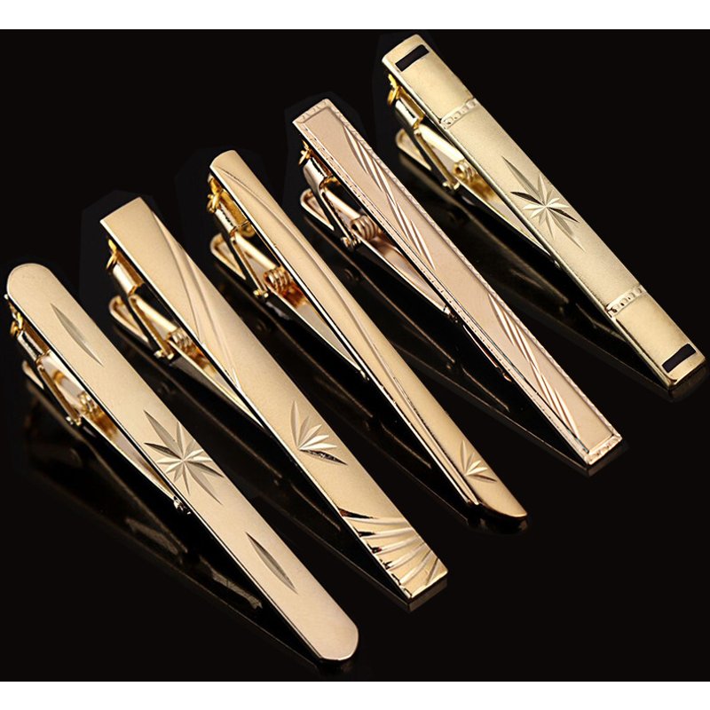 2025 New Copper Material Anti-Rust Gold Simple Business Tie Clip