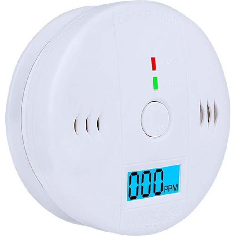 CO PPM Detector Warning Siren Alarm Carbon Monoxide Detector 85dB Sound with LCD Indicator Safe Sensor Home Security Protection