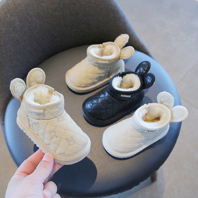 Autumn And Winter Baby Toddler Shoes Plus Velvet All-fit Snow Boots Casual Shoes For Boys And Girls