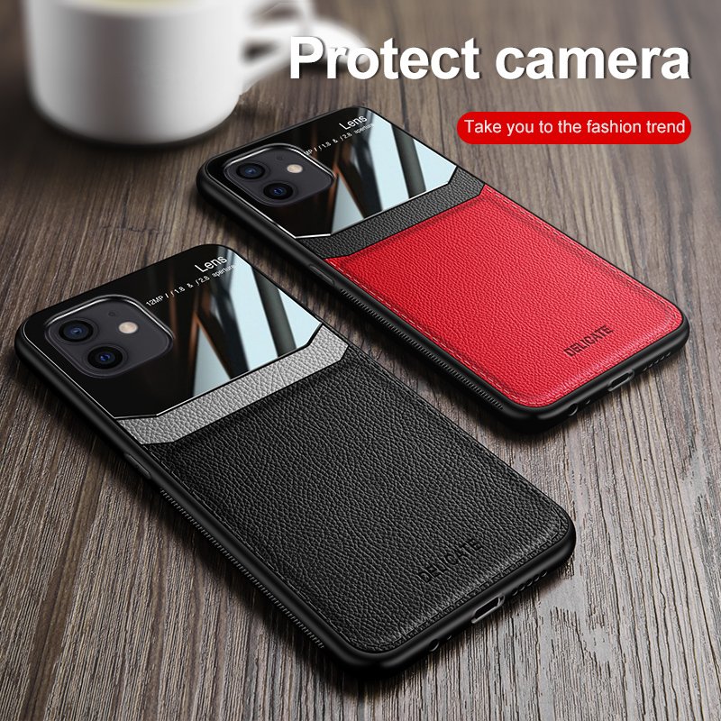 For Apple iPhone 12 Mini 11 Pro Max XS XR X Case Luxury Leather Soft Silicone Hard Phone Cover