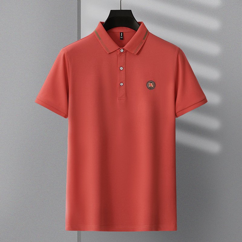 Men's Clothing Alihu Men's Spring And Summer New Thin Embroidered Straight Short-sleeved Business Daily Casual Spot Men's Polo Shirt