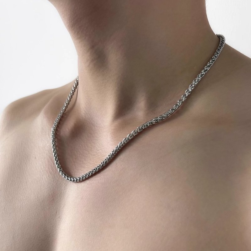5MM Dragon Bone Titanium Steel Non-Fading Simple Fashion Collarbone For Men Hip-Hop Personality Flower Basket Chain