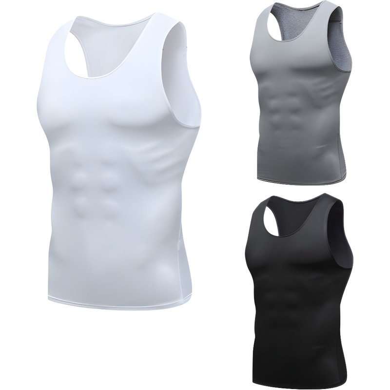 Men's Clothing New Fitness Clothes Men's Vest Summer Football Basketball Training Tights Quick Drying High Elastic Sports Tights Vest