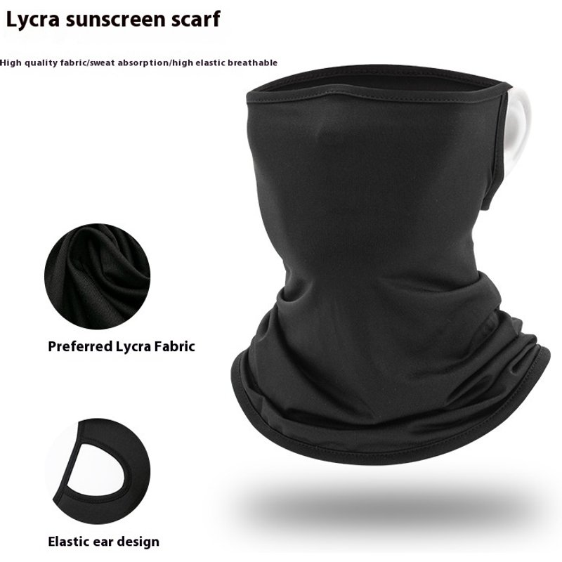 Outdoor Cycling Masked Hanging Ear Bib Neck Head Cover Face Mask Multifunctional Magic Bandana Neck Cover