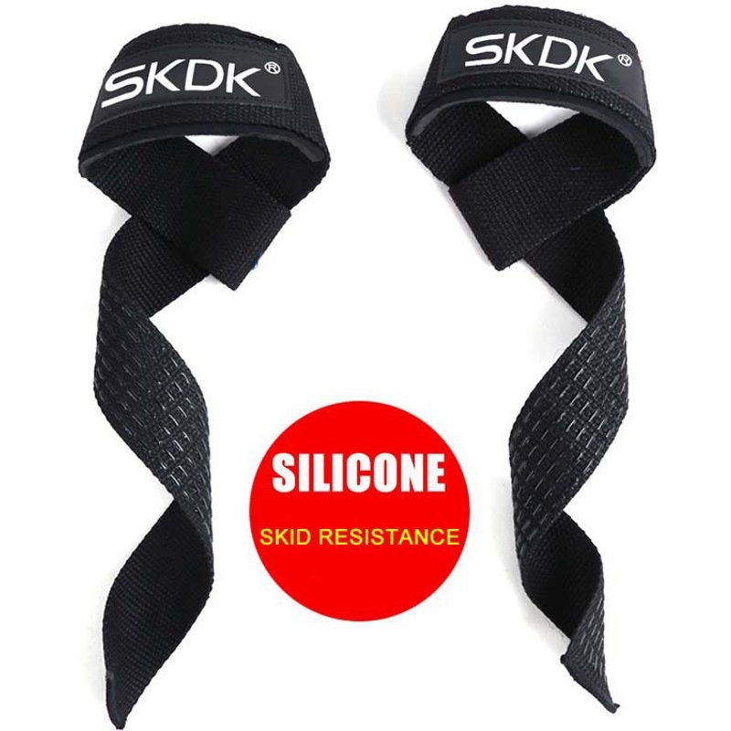 Sports & Entertainment Sports power belt grip belt fitness pull force belt dumbbell silicone non slip wear resistant hard pull belt wristband