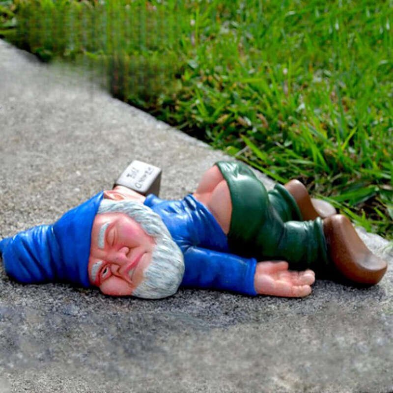 Funny Drunken Garden Dwarfs Outdoor Indoor Courtyard Lawn Home Decoration Statues Crafts