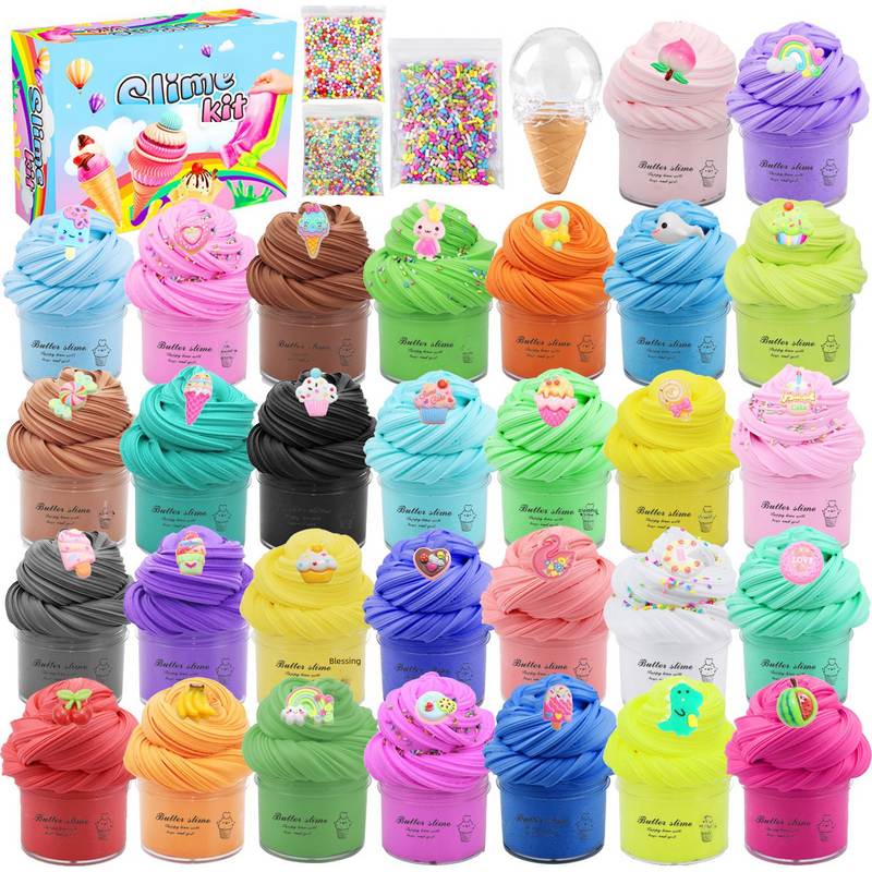 30pcs30ml slime butter Puree Cotton Puree butter slime kit