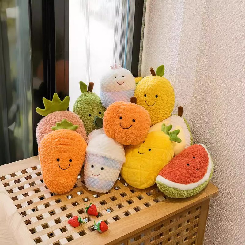 Toy Fruit doll watermelon strawberry durian plush toy 8 inch claw doll children's birthday gift