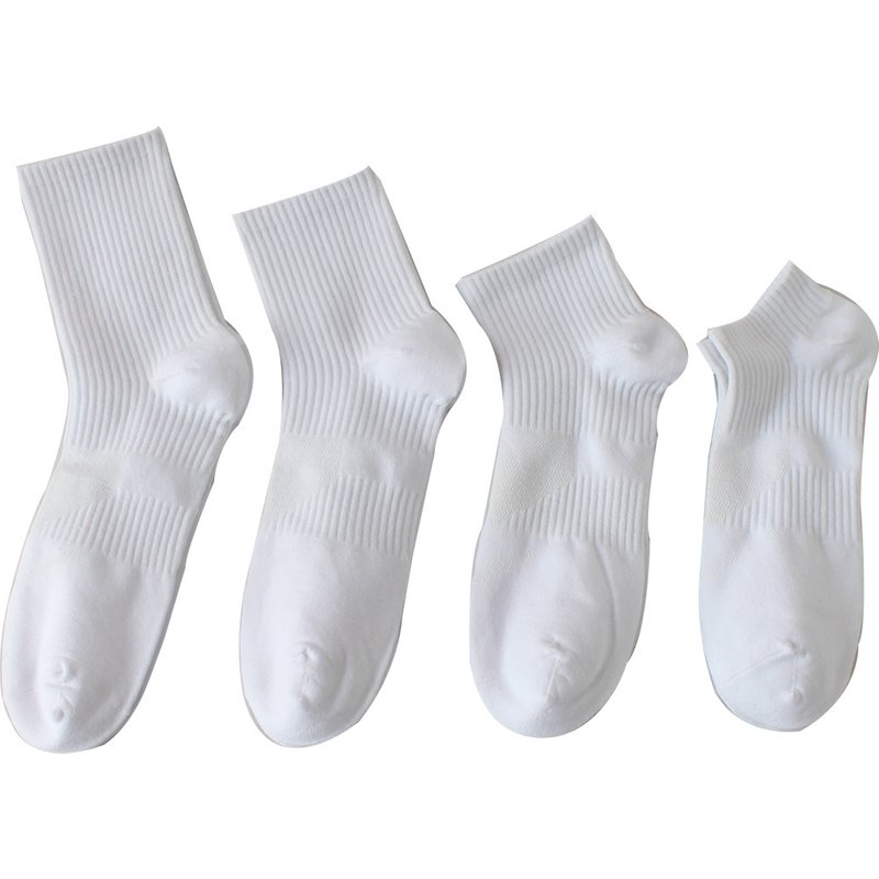 Sports socks men's and women's medium tall cotton socks mesh breathable short socks boat socks plus size men's socks