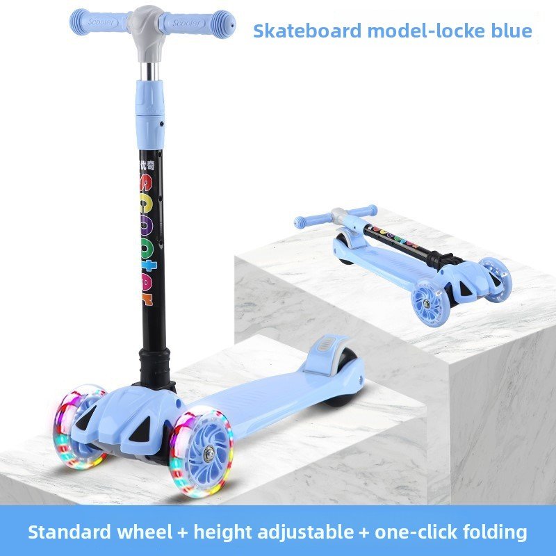 Children's Single Foot 2-6-9 Years Old Boys And Girls Three-Wheel Scooter Foldable Balance New Model Factory Direct Sale